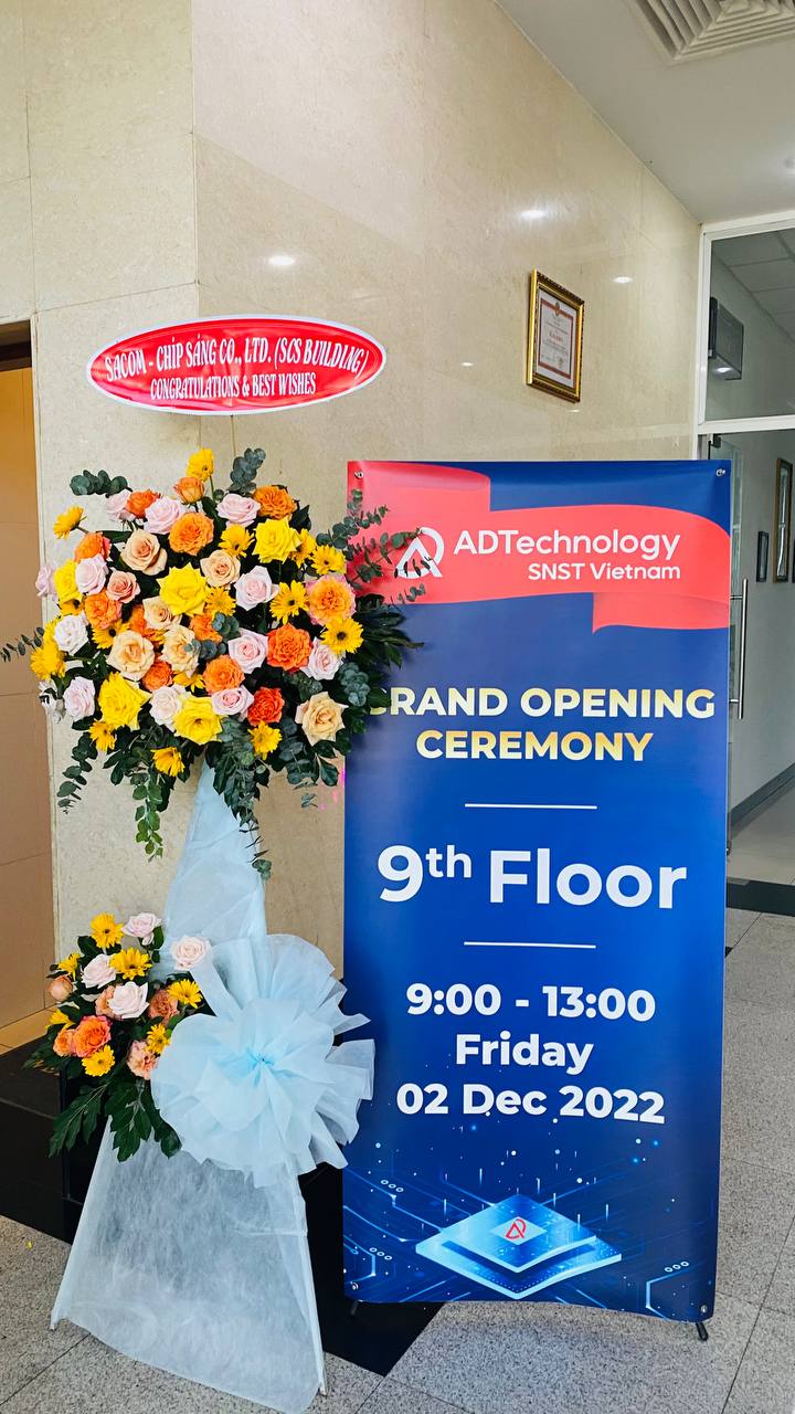 CONGRATULATIONS ON THE OPENING OF ADTECHNOLOGY & SNST VIETNAM CO., LTD