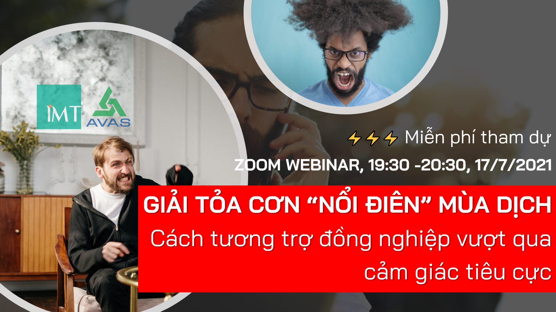 Tham gia buổi livestream mở " Giải tỏa Cơn nổi điên mùa dịch" do Viện IMT phối hợp cùng các thành viên Cộng đồng AVAS tổ chức