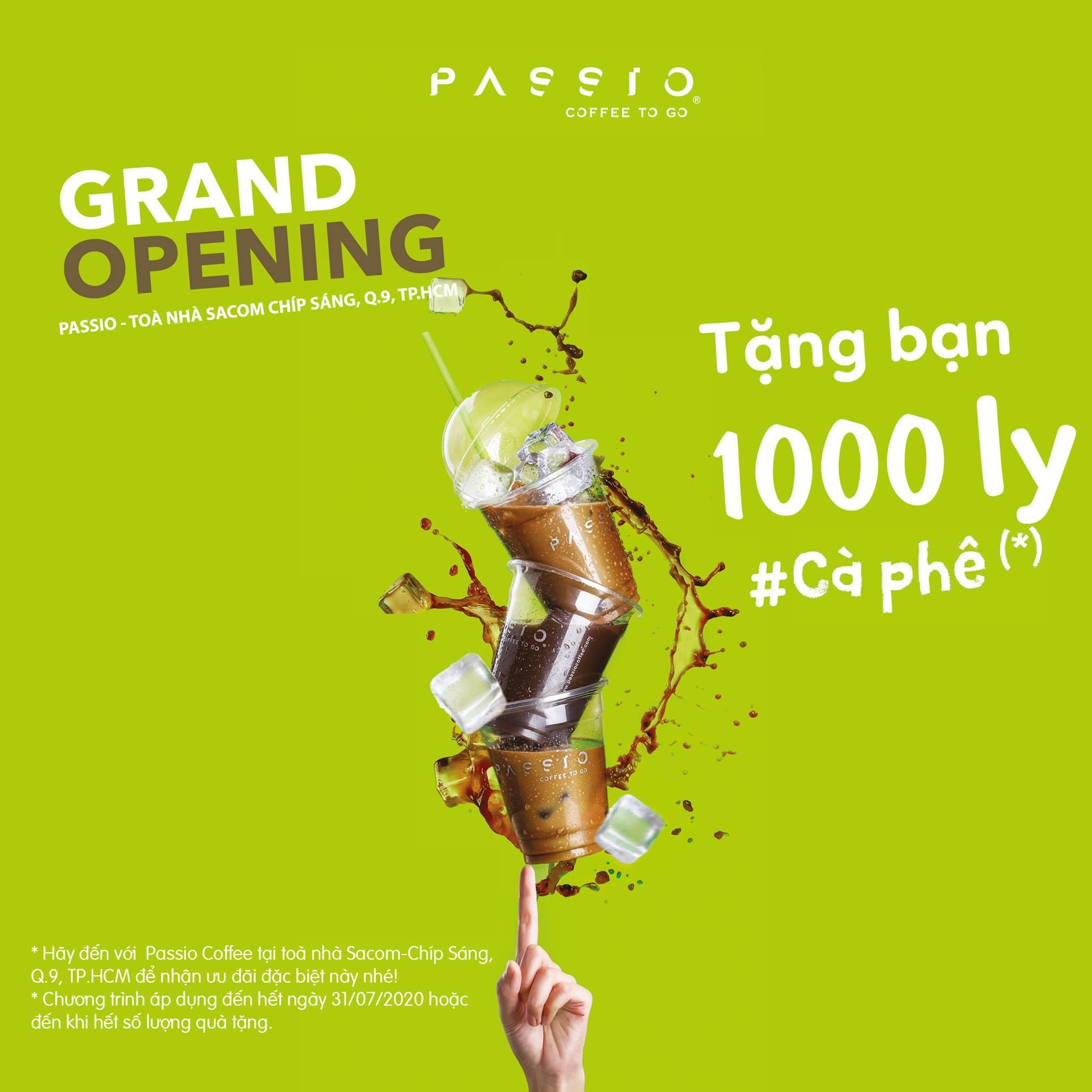 TƯNG BỪNG KHAI TRƯƠNG PASSIO COFFEE TẠI TÒA NHÀ SCS